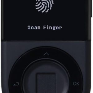 D’CENT Hardware Wallet – Biometric Cold Wallet for Crypto with Fingerprint Authentication | Secure Bluetooth Storage for Bitcoin, Ethereum, XRP, XDC, Solana, Stablecoins & More